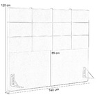 Cabeceira Cama Box Casal 140 Cm Roma W01 Linho Bege - Lyam