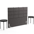 Cabeceira Cama Box Casal 140 Cm Roma W01 Linho Cinza Escuro -