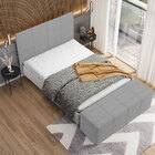 Cabeceira Cama Box Casal 140 Cm Roma W01 Suede Cinza - Lyam