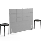 Cabeceira Cama Box Casal 140 Cm Roma W01 Suede Cinza - Lyam