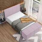 Cabeceira Cama Box Casal 140 Cm Roma W01 Suede Rosê - Lyam