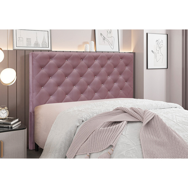 Cabeceira Cama Box Casal 140 Cm Tania Veludo S04 - D'rossi -