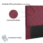 Cabeceira Cama Box Casal 140 Cm Trevelin Veludo Marsala - Nex