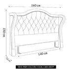 Cabeceira Cama Box Casal 140cm Antibes Z37 Linho Bege Cru - M