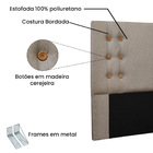 Cabeceira Cama Box Casal 140cm Cléo Linho Rústico - Loja Shee