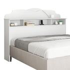 Cabeceira Cama Box Casal 140cm Com Nichos Cristal G03 Branco