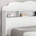 Cabeceira Cama Box Casal 140cm Com Nichos Cristal G03 Branco