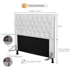 Cabeceira Cama Box Casal 140cm Cristal Corino Branco