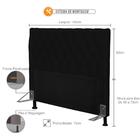 Cabeceira Cama Box Casal 140cm Cristal Corino Preto - Js Móve