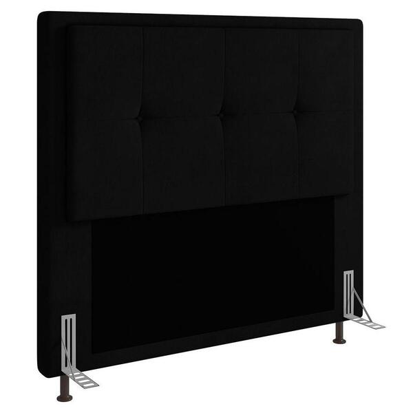Cabeceira Cama Box Casal 140cm D10 Ametista Corano Preto - Mp