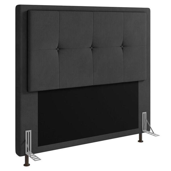 Cabeceira Cama Box Casal 140cm D10 Ametista Suede Cinza - Mpo