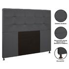 Cabeceira Cama Box Casal 140cm D10 Safira Suede Cinza - Mpoze