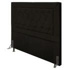 Cabeceira Cama Box Casal 140cm D10 Turmalina Suede Marrom - M