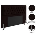 Cabeceira Cama Box Casal 140cm D10 Turqueza Corano Marrom - M