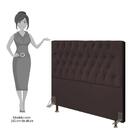 Cabeceira Cama Box Casal 140cm Diamante D10 Corano Marrom