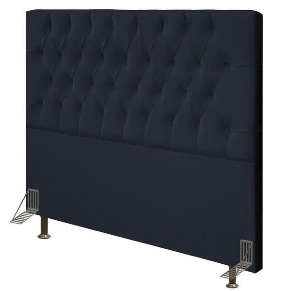 Cabeceira Cama Box Casal 140cm Diamante D10 Corano Preto