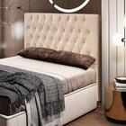 Cabeceira Cama Box Casal 140cm Diamante D10 Suede Bege