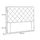 Cabeceira Cama Box Casal 140cm Dora Suede - Loja Sheep - Marr