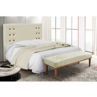Cabeceira Cama Box Casal 140cm E Recamier Gênova Veludo S04 -