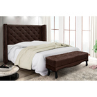 Cabeceira Cama Box Casal 140cm E Recamier Vicenza Suede S04 -