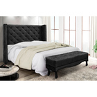 Cabeceira Cama Box Casal 140cm E Recamier Vicenza Suede S04 -