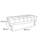 Cabeceira Cama Box Casal 140cm E Recamier Vicenza Veludo Bege