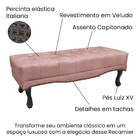 Cabeceira Cama Box Casal 140cm E Recamier Vicenza Veludo Rosa