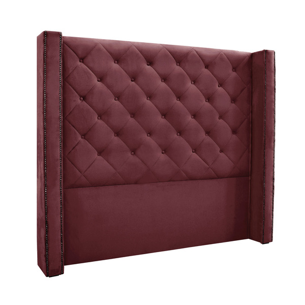Cabeceira Cama Box Casal 140cm E Recamier Vicenza Veludo S04