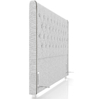 Cabeceira Cama Box Casal 140cm Estofada Frizza P05 Linho Cinz