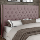 Cabeceira Cama Box Casal 140cm Estofada Frizza P05 Veludo Ros