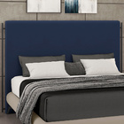 Cabeceira Cama Box Casal 140cm Estofada Goya P05 Veludo Azul