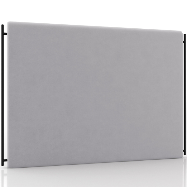 Cabeceira Cama Box Casal 140cm Estofada Goya P05 Veludo Cinza