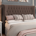 Cabeceira Cama Box Casal 140cm Estofada Meora P05 Veludo Marr