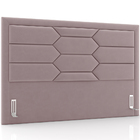 Cabeceira Cama Box Casal 140cm Estofada Nora P05 Veludo Rosê