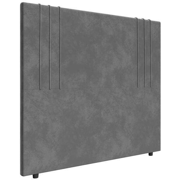 Cabeceira Cama Box Casal 140cm Estofada Rama Veludo Cinza...