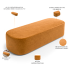 Cabeceira Cama Box Casal 140cm Lanna Com Puff Recamier Doha W