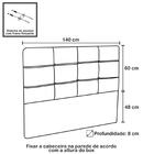 Cabeceira Cama Box Casal 140cm London Bege