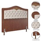 Cabeceira Cama Box Casal 140cm Marcheli Facto Marrom/bege