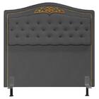 Cabeceira Cama Box Casal 140cm Marcheli Suede Chumbo - Fdecor