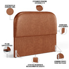 Cabeceira Cama Box Casal 140cm Orgânica Lanna W01 Couríssimo