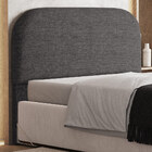 Cabeceira Cama Box Casal 140cm Orgânica Lanna W01 Linho Cinza