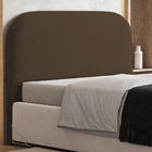 Cabeceira Cama Box Casal 140cm Orgânica Lanna W01 Suede Marro