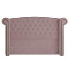 Cabeceira Cama Box Casal 140cm Provença P02 Veludo Rosê