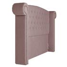 Cabeceira Cama Box Casal 140cm Provença P02 Veludo Rosê