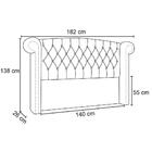 Cabeceira Cama Box Casal 140cm Provença P02 Veludo Verde Musgo