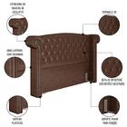 Cabeceira Cama Box Casal 140cm Provença Z37 Sintético Marrom