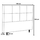 Cabeceira Cama Box Casal 140cm Roma I02 Suede Preto - Mpozena