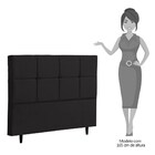 Cabeceira Cama Box Casal 140cm Roma I02 Suede Preto - Mpozena