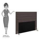 Cabeceira Cama Box Casal 140cm Rubi D10 Suede Marrom