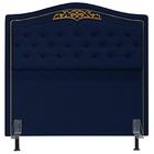 Cabeceira Cama Box Casal 140cm Suede Azul